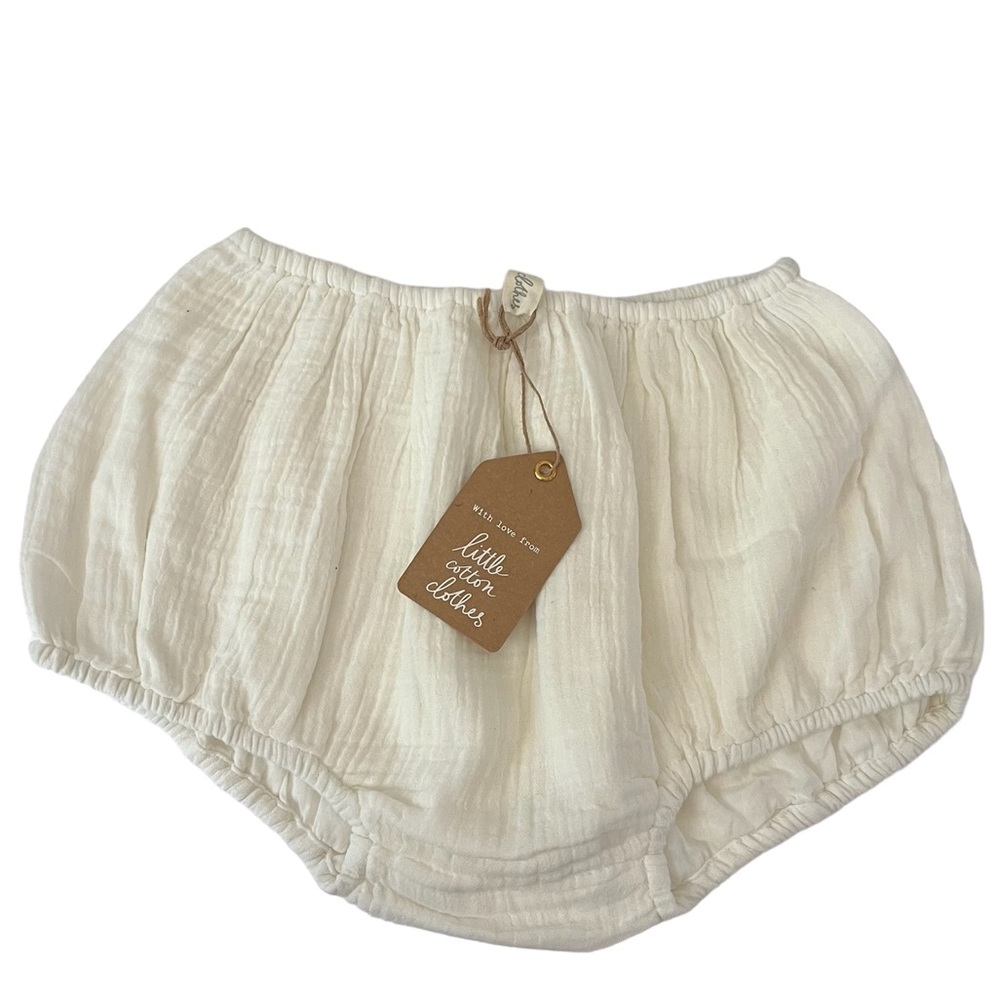Little Cotton Clothes Gauzy Cotton White/Ivory Bloomer Size 5/6 euc